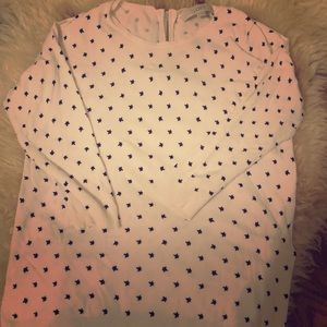 Star-print Loft cropped sleeve sweater